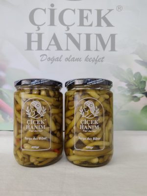 Çiçek Hanım Turşu Acı Biber 400 gr – Doğal Ev Yapımı Lezzet